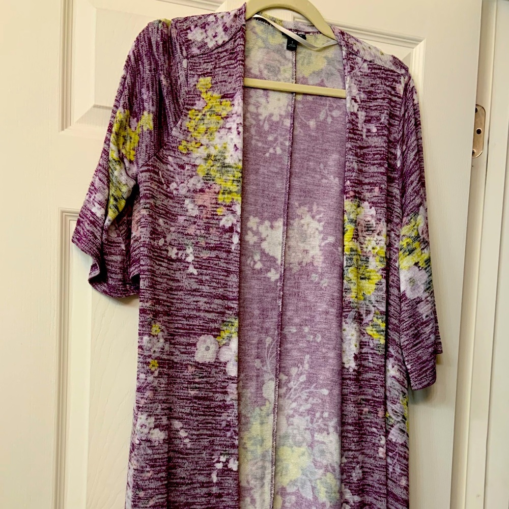 Torrid kimono purple floral